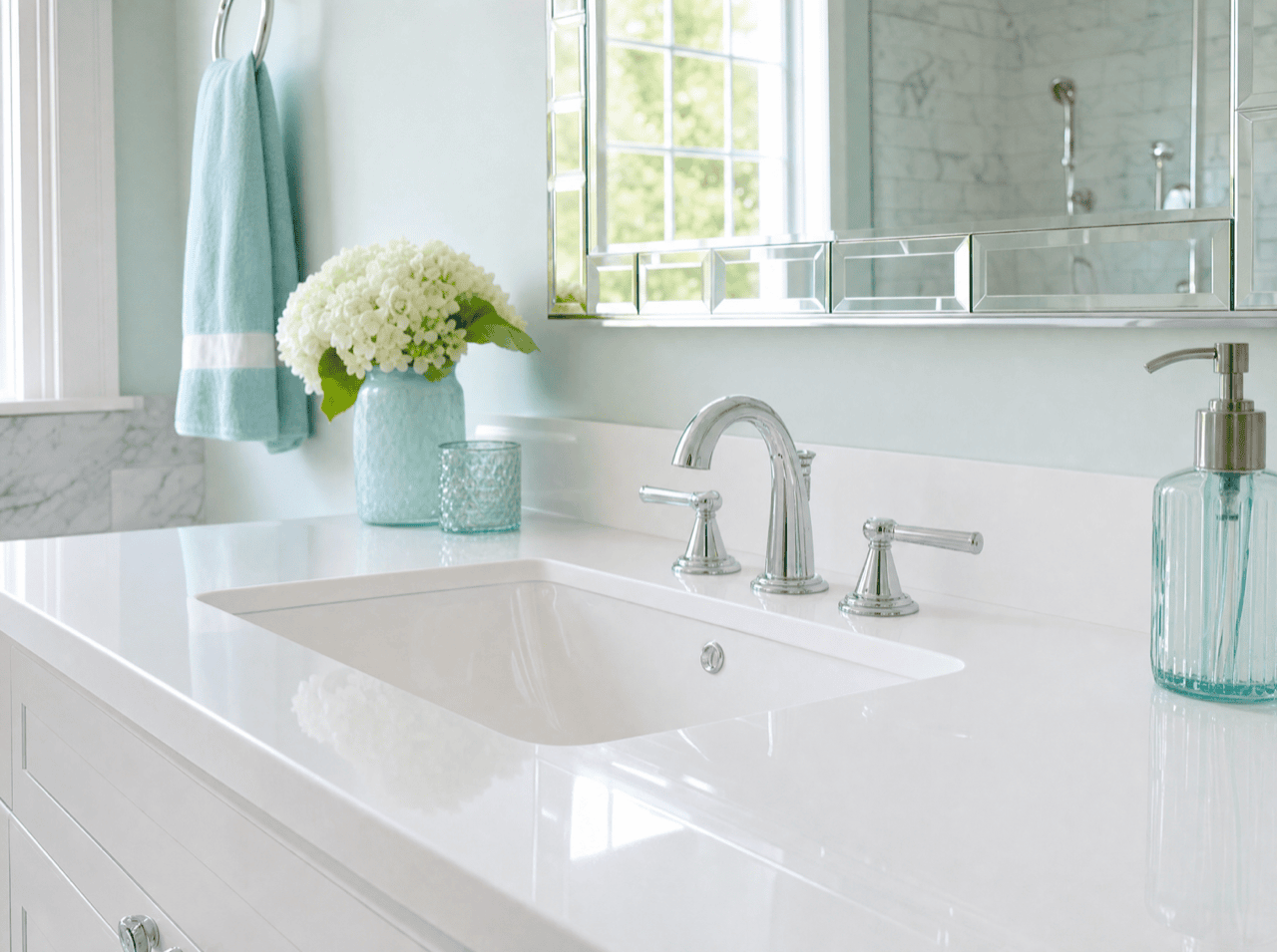 Refinished glossy white sink